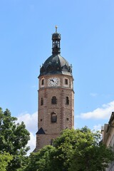 Blick in die Altstadt von Sangerhausen in Sachsen-Anhalt