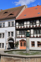 Fototapeta premium Blick in die Altstadt von Sangerhausen in Sachsen-Anhalt