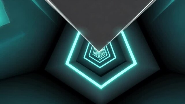 Abstract Neon Tunnel: A Futuristic Vision of Light and Geometry