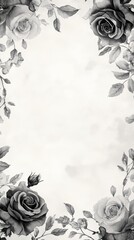 vintage-style watercolor background with delicate roses and foliage