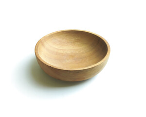 A wooden plate isolated with white background. Food preparation. Culinary background