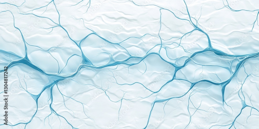 Aufkleber an intricate design showcases blue lines flowing across a textured light background, resembling vein