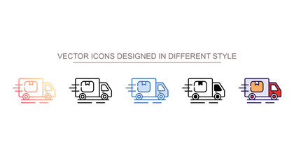 Fast Delivery icon design with white background stock illustration