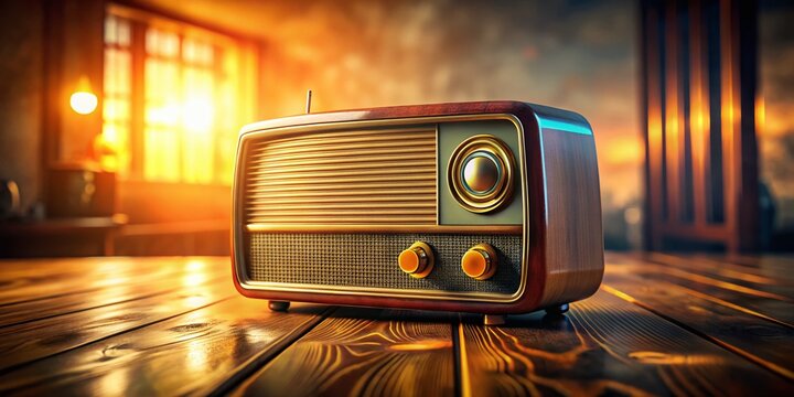 Vintage Retro Radio Broadcast, Classic AM FM Receiver, Old Style Radio, Nostalgia, Antique Radio