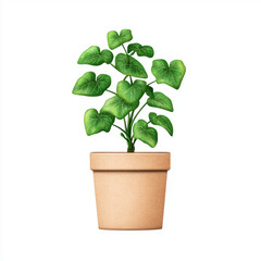 Fototapeta premium tall cardboard plant pot with textured surface holds lush green plant