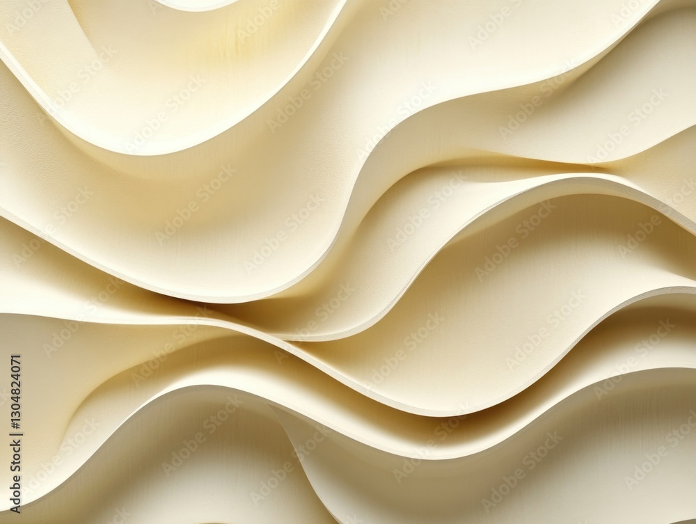 Poster abstract beige waves background with smooth curves and subtle texture for elegant presentations and 