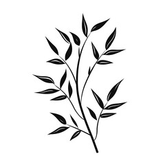 Naklejka premium flowers and leaves in pictures illustrator2D