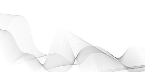 Abstract grey wavy lines Digital frequency track equalizer background. Curved wave smooth stripe seamless pattern. Wave lines created using blend tool. graphic design template banner business wave.	