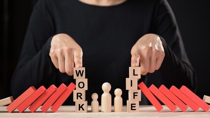 Balancing work and life home office conceptual image indoor environment close-up view personal...