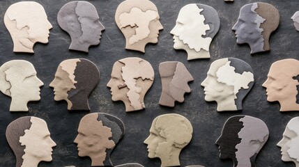 Human head puzzle symbolizing identity and cognition  
