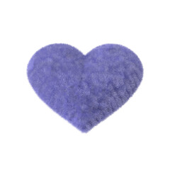 purple heart shaped pillow, love pillow , fluffy pillow render