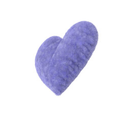 purple heart shaped pillow, love pillow , fluffy pillow render