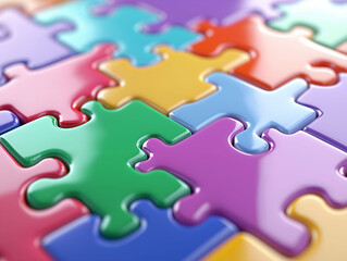 Obraz premium The Puzzle of Collaboration