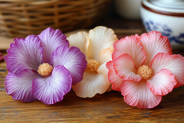 pink and white flower