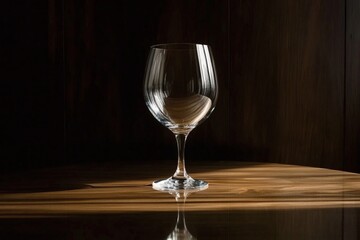 Elegant glass reflecting soft ambient light. Generative AI