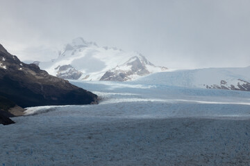 Glacier with a mountain