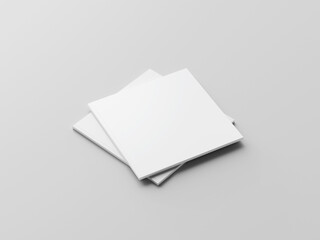 Square perfect binded brochure mockup