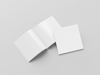 Square perfect binded brochure mockup