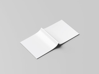 Square perfect binded brochure mockup