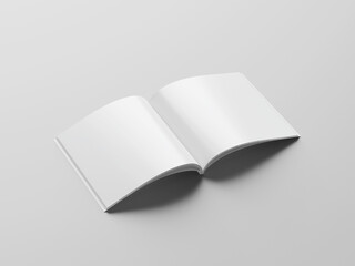 Square perfect binded brochure mockup