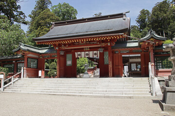 Fototapeta premium shinto temple (shiwahiko shrine) in shiogama in japan