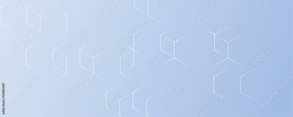 Poster abstract white and light blue color geometric shape and lines seamless pattern background design.
