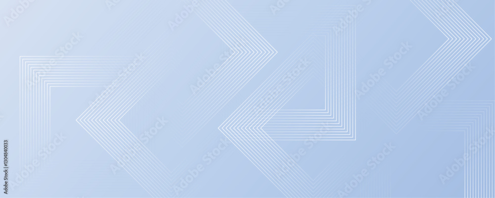 Poster abstract white and light blue color geometric shape and lines seamless pattern background design.