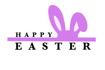 Vector happy easter bunny 