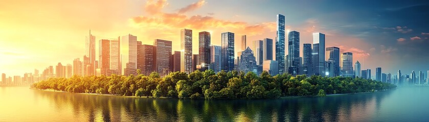 Obraz premium Futuristic smart city grid with connected infrastructure, data flow, energy monitoring, showcasing eco urban planning, sustainability, and efficient technology