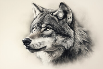 Fototapeta premium Portrait of a Grey Wolf