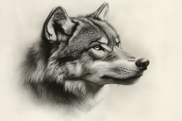 Portrait of a Grey Wolf