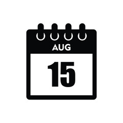 calender icon, 15 august icon with white background