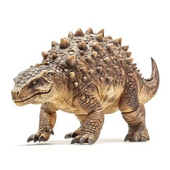 Obraz premium Ancient Armored Ankylosaurus: A detailed, lifelike depiction of an Ankylosaurus, showcasing its armored hide, bony plates, and imposing presence, evoking a sense of prehistoric wonder.