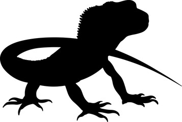 Lizard silhouette illustration vector design.