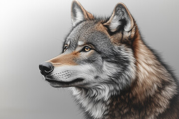 Obraz premium Portrait of a Grey Wolf