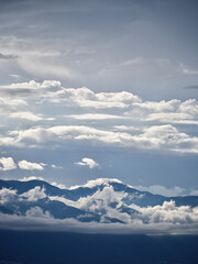 clouds over the mountains