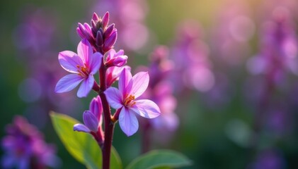 Fototapeta premium Delicate purple Duranta erecta blossoms, vibrant petals , erecta, nature