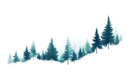 Abstract winter forest landscape. Use Background for nature-themed designs