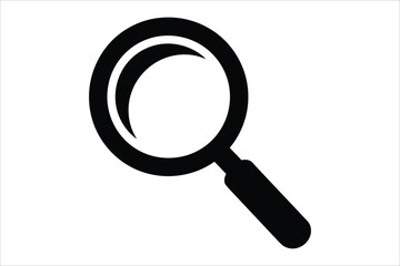 Magnifying Glass Icon. Search, Zoom, Investigation, Discovery, Research Symbol Vector.