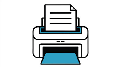 Printer Icon with Document Output