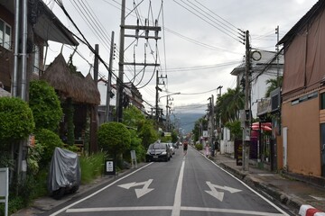 Naklejka premium とある道から見える眺望