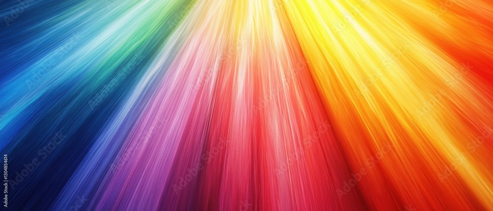 Poster vibrant spectrum of light rays in a dynamic abstract composition radiating with warm and cool hues c