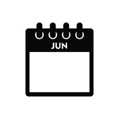 calender icon, june icon with white background