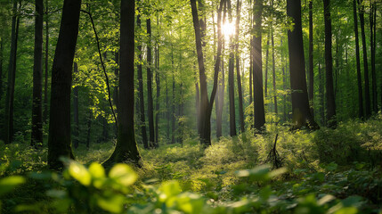 Obraz premium morning in the forest