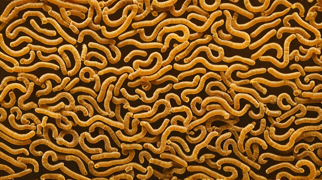 photo of human parasite worms under the microscope