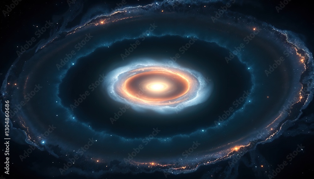 Poster mesmerizing cosmic whirlpool of celestial light and energy swirling in vast expanse of space