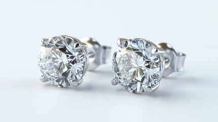 Sparkling Diamond Earrings Studio Shot
