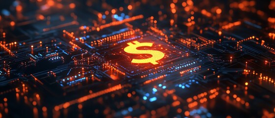 Obraz premium Abstract graphic of secure online financial transactions