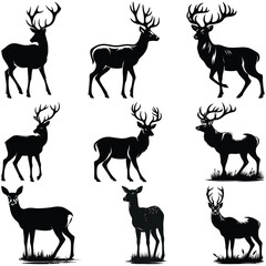 deer silhouette collection