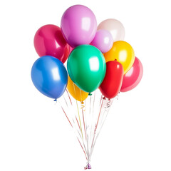 party ballons on white background
